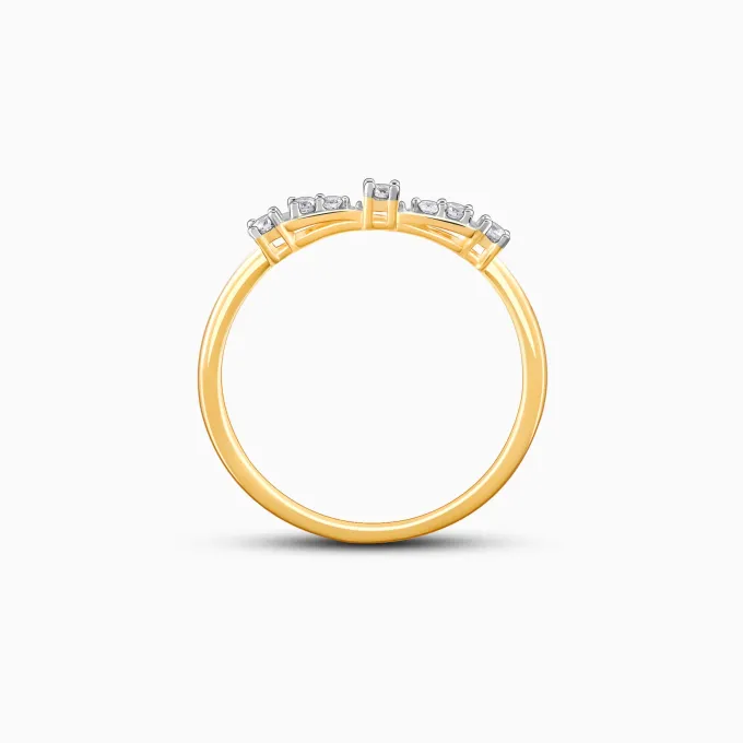 Gold Bow Diamond Ring