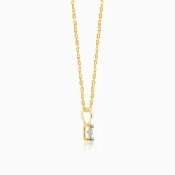 Gold Boxy Diamond Pendant