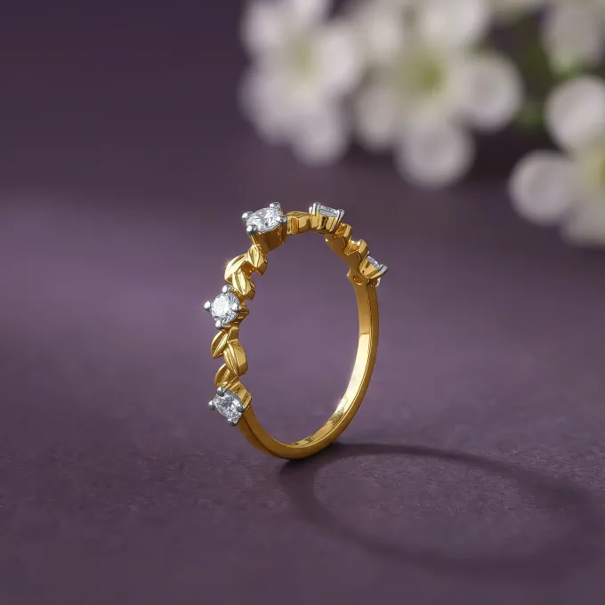Gold Canopy Lab Grown Diamond Ring
