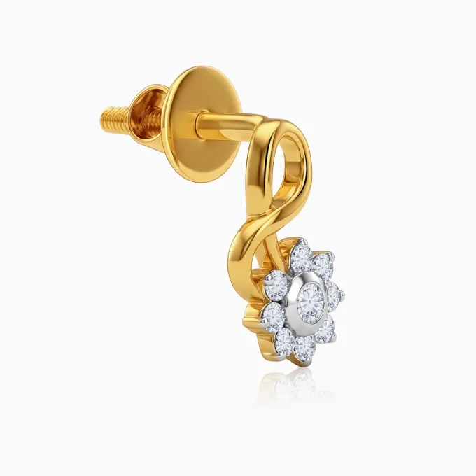 Gold Celest Lab Grown Diamond Earrings