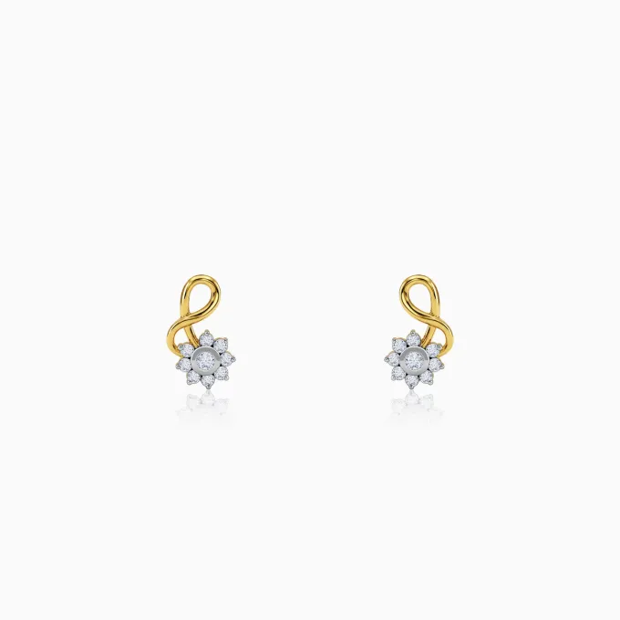 Gold Celest Lab Grown Diamond Earrings