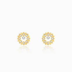 Gold Celeste Bloom Lab Grown Diamonds Earrings