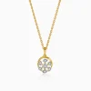 Gold Celeste Circle Lab Grown Diamond Pendant