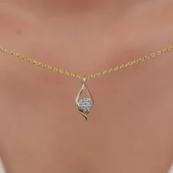 Gold Celeste Infinity Lab Grown Diamond Pendant
