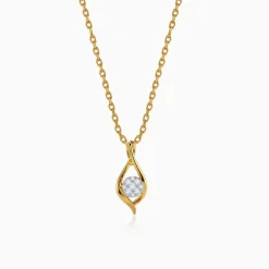 Gold Celeste Infinity Lab Grown Diamond Pendant