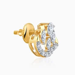 Gold Celeste Swirl Lab Grown Diamond Earrings