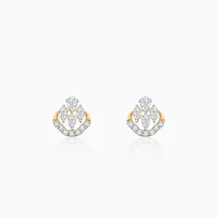 Gold Celeste Swirl Lab Grown Diamond Earrings