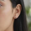 Gold Celestial Curve Lab Grown Diamond Earrings