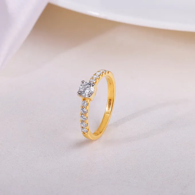 Gold Ceres Solitaire Lab Grown Diamond Ring