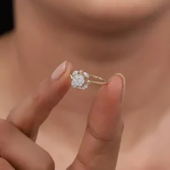 Gold Chakra Lab Grown Diamond Ring