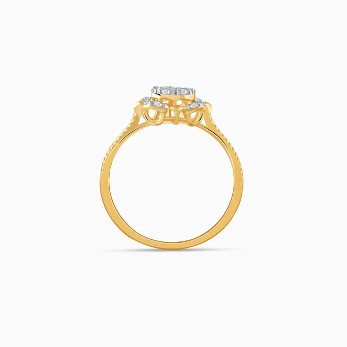 Gold Chakra Lab Grown Diamond Ring