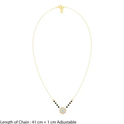 Gold Chandramukhi Lab Grown Diamond Mangalsutra