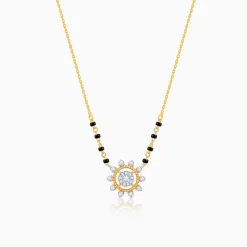 Gold Chandramukhi Lab Grown Diamond Mangalsutra