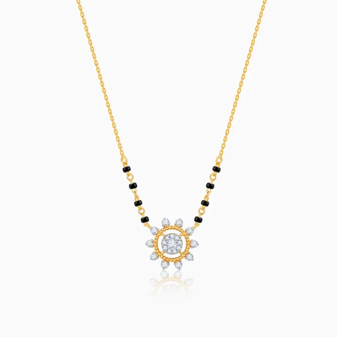 Gold Chandramukhi Lab Grown Diamond Mangalsutra