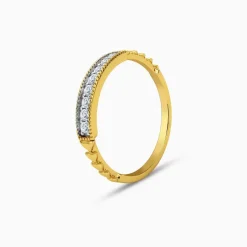 Gold Channel Set Lab grown Diamond Ring (Size 12)