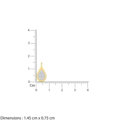 Gold Charming Drop Diamond Pendant
