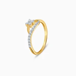 Gold Charming Flora Lab Grown Diamond Ring