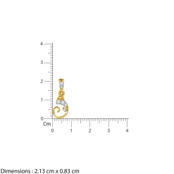 Gold Chaturbhuj Glow Lab Grown Diamond Pendant