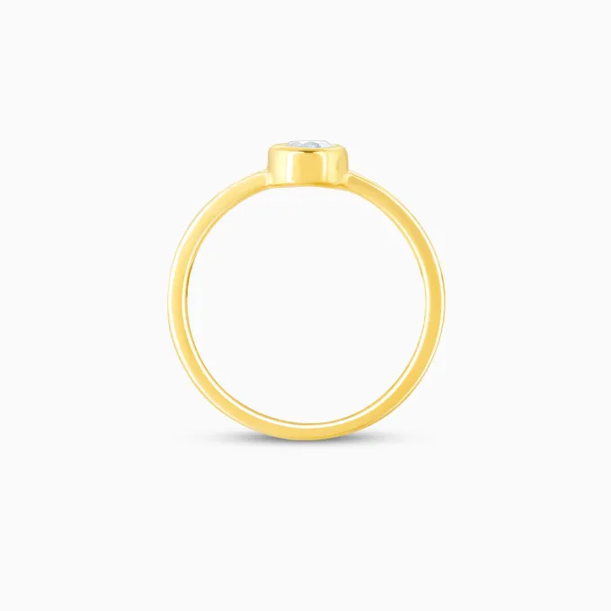 Gold Cherished Love Solitaire Diamond Ring