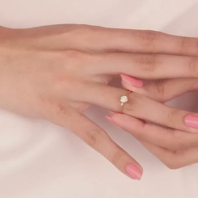 Gold Cherished Love Solitaire Diamond Ring