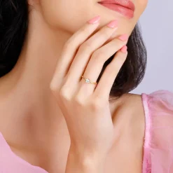 Gold Cherished Love Solitaire Diamond Ring