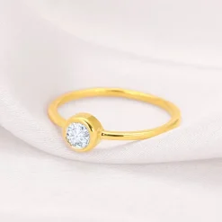 Gold Cherished Love Solitaire Diamond Ring