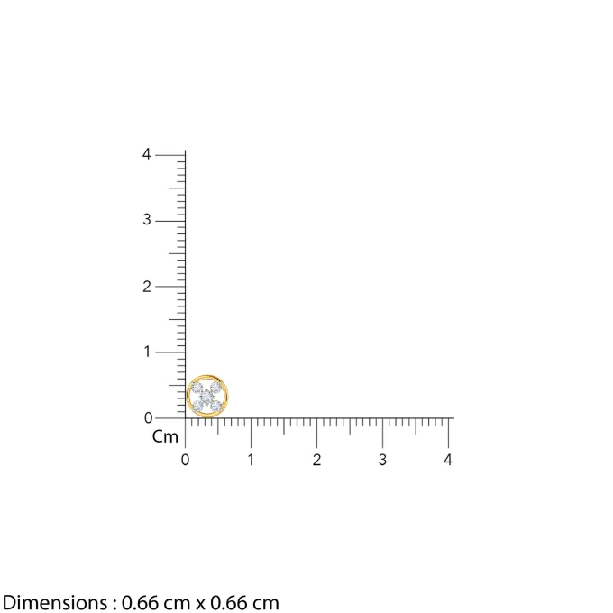 Gold Circle of Cross Lab Grown Diamond Studs