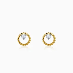 Gold Circling Lab Grown Diamond Studs