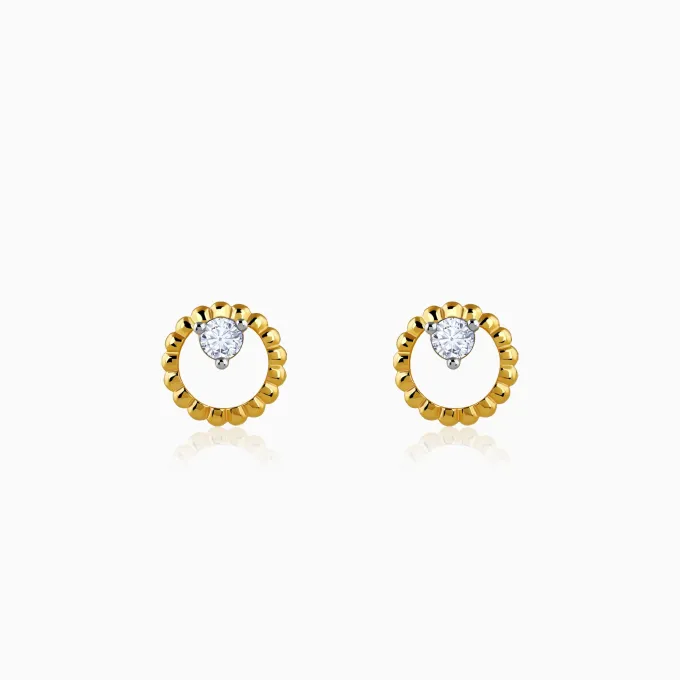 Gold Circling Lab Grown Diamond Studs