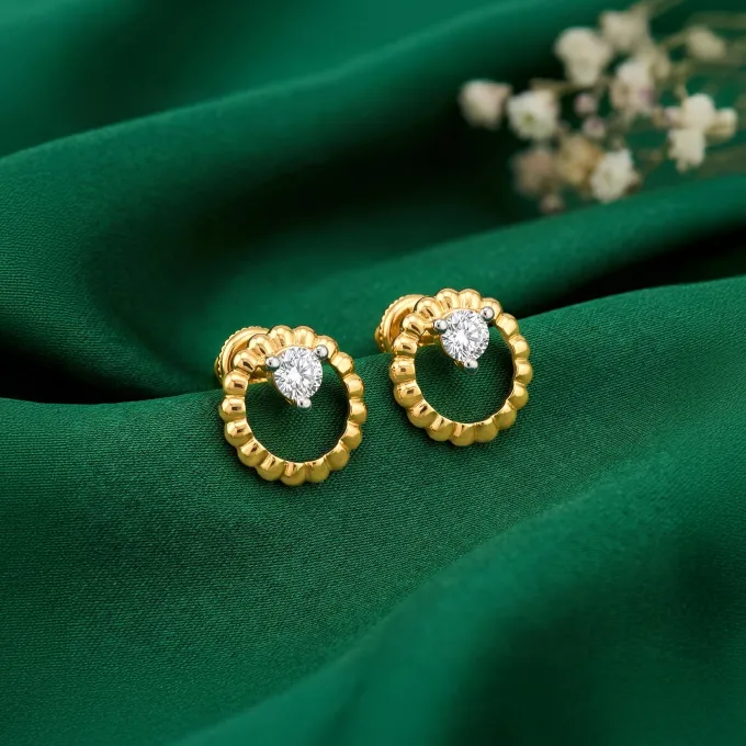 Gold Circling Lab Grown Diamond Studs