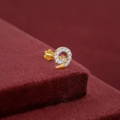 Gold Cirlia Lab Grown Diamond Nose Pin