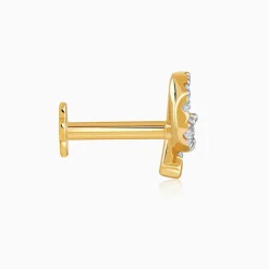 Gold Cirlia Lab Grown Diamond Nose Pin