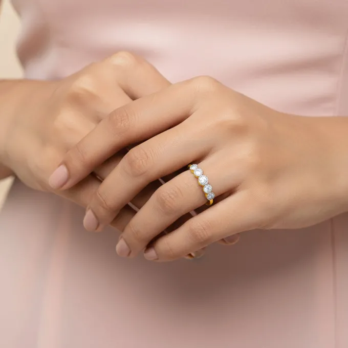 Gold Classic Bezel Lab Grown Diamond Ring