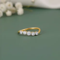 Gold Classic Bezel Lab Grown Diamond Ring