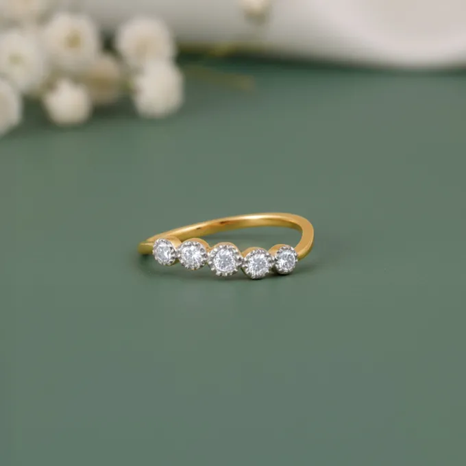 Gold Classic Bezel Lab Grown Diamond Ring