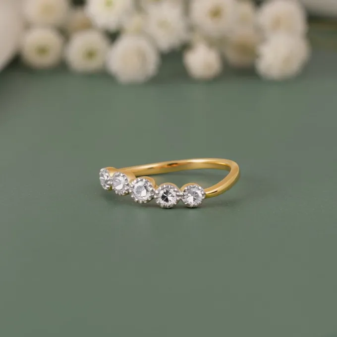 Gold Classic Bezel Lab Grown Diamond Ring