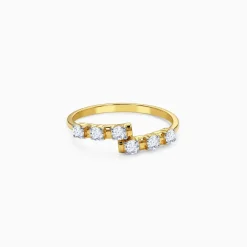 Gold Classic Curve Lab Grown Diamond Ring (Size 12)