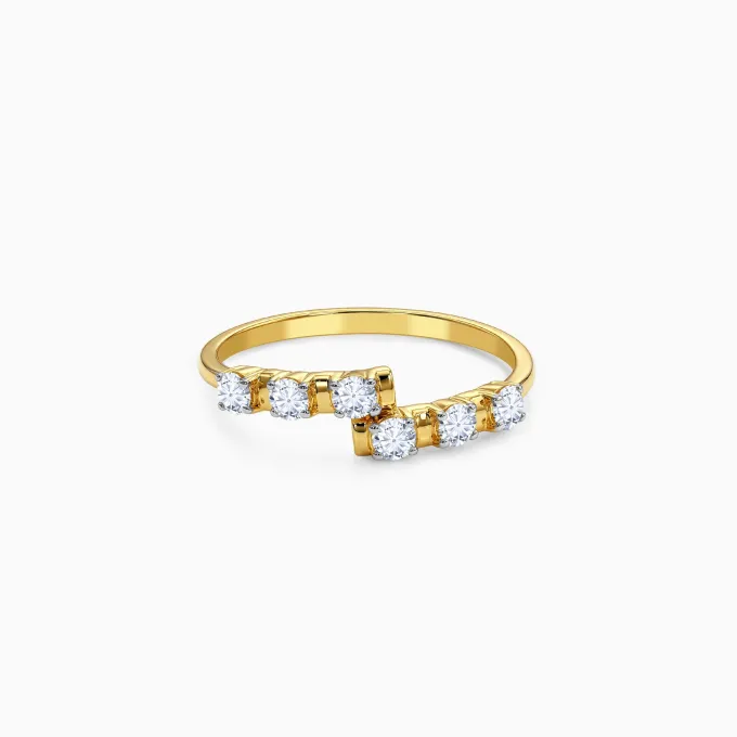 Gold Classic Curve Lab Grown Diamond Ring (Size 12)