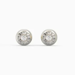 Gold Classic Diamond Stud Earrings