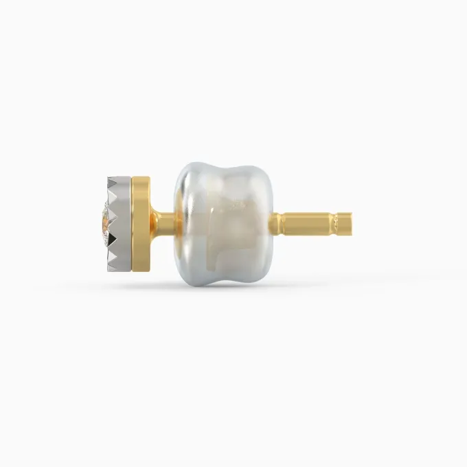 Gold Classic Diamond Stud Earrings
