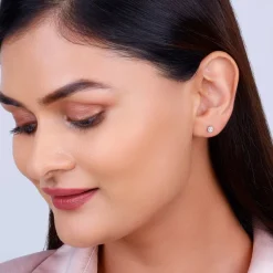 Gold Classic Diamond Stud Earrings