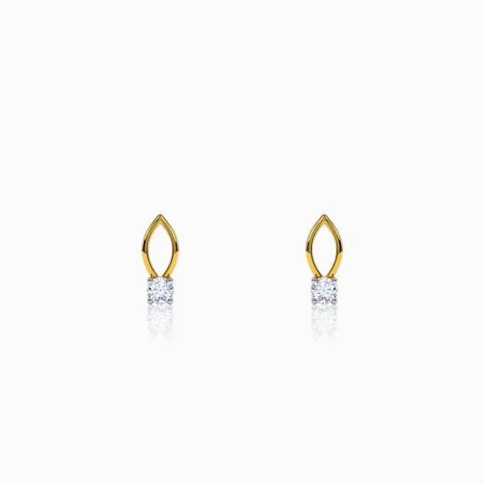 Gold Classic Drip Lab Grown Diamond Studs