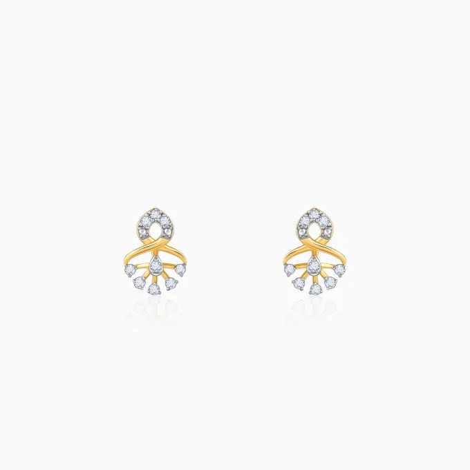 Gold Classic Gleam Lab Grown Diamond Earrings