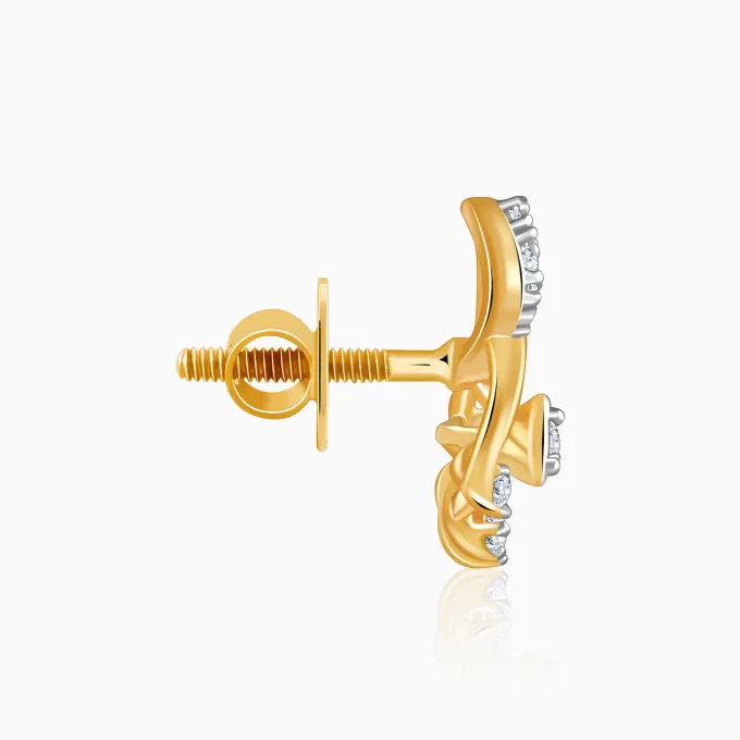 Gold Classic Gleam Lab Grown Diamond Earrings