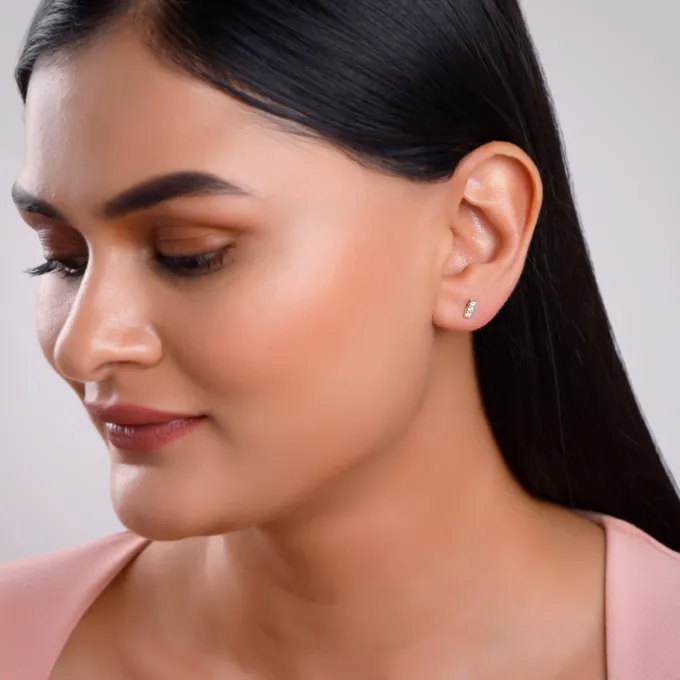 Gold Classic Line Lab Grown Diamond Earrings