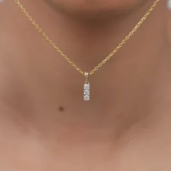 Gold Classic Line Lab Grown Diamond Pendant