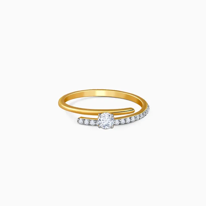 Gold Classic Path Lab Grown Diamond Ring (Size 12)