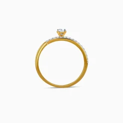 Gold Classic Path Lab Grown Diamond Ring (Size 12)