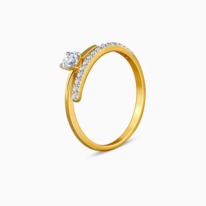 Gold Classic Path Lab Grown Diamond Ring (Size 12)