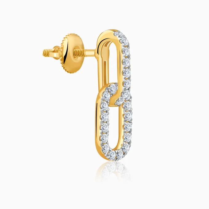 Gold Classic Shine Lab Grown Diamond Earrings